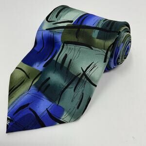 Vintage 1996 J Garcia 100% Silk Abstract Tie Scales Collection 29 Men Tie Jerry